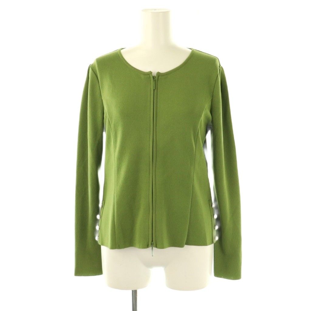 【極美品】近年モデル Rene パール ニット ジップアップ カーディガン ルネ Rene（ルネ） パールスライダージップアップカーディガン 6412890