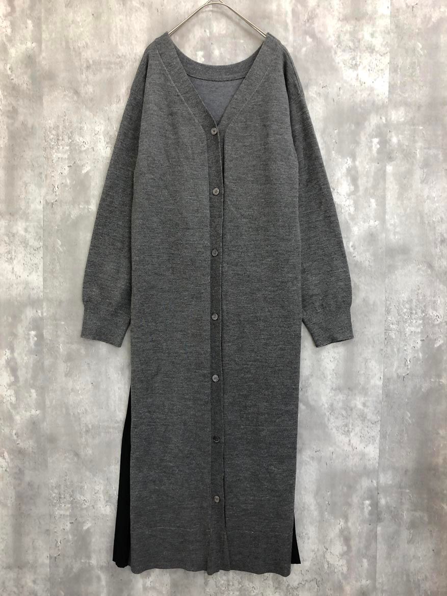 OSMOSIS オズモーシス 2WAY バックプリーツ ニット カーディガン