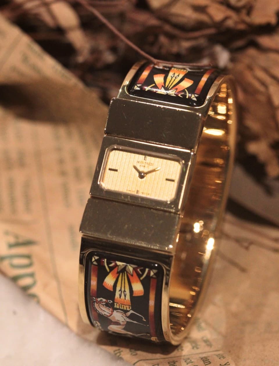 HERMES | エルメス | ロケ | バングルウォッチ | エマイユ 七宝焼き | 腕時計 | クォーツ | L01.201 | hermes-585-08