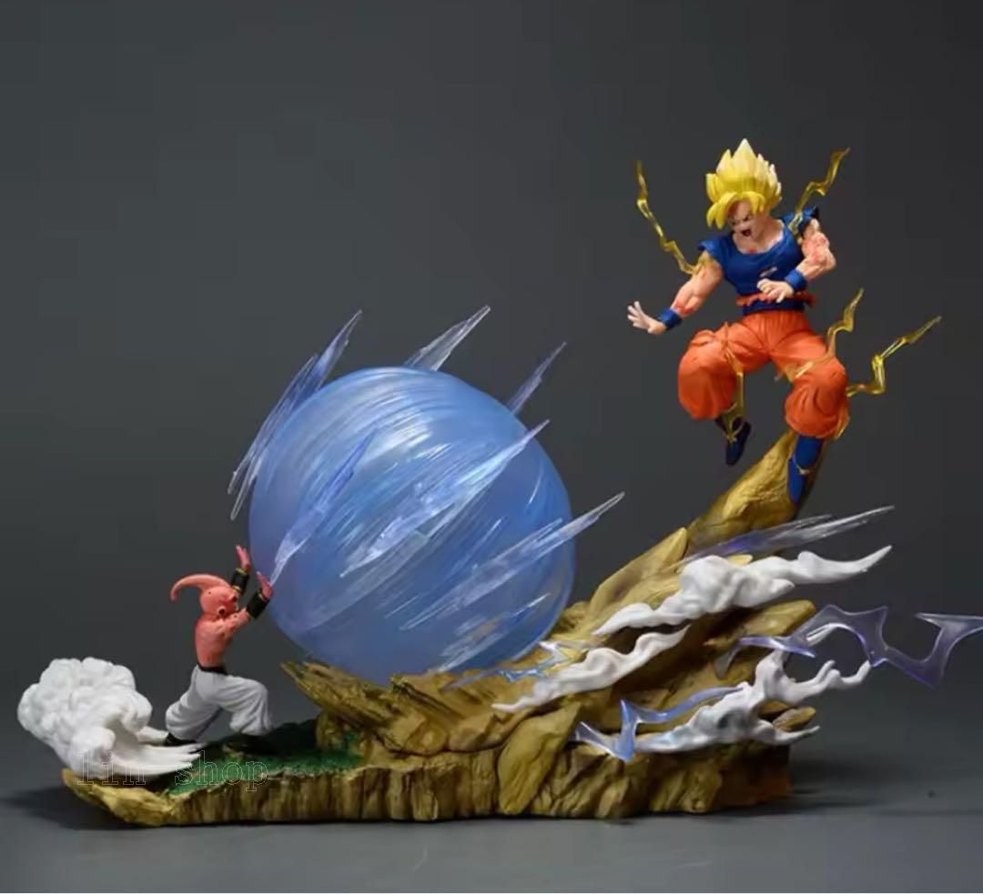 ドラゴンボール 孫悟空vs魔人ブウ 超サイヤ人 フィギュア 22cm - メルカリ 