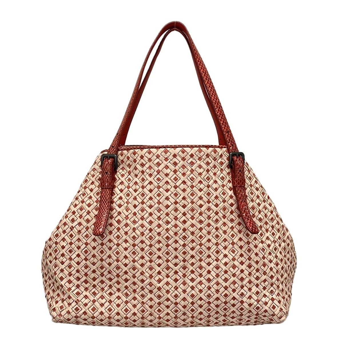 BOTTEGA VENETA チェスタ トートバッグ ブラウン オールレザー BOTTEGA