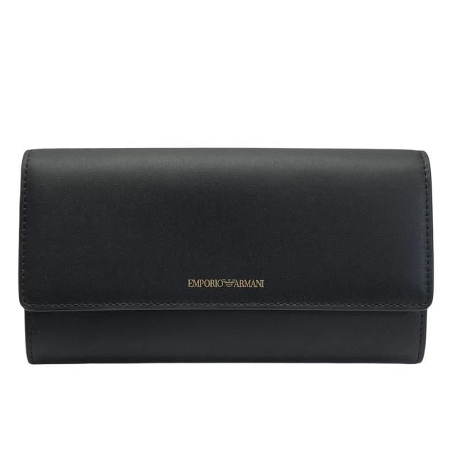 新品】EMPORIO ARMANI エンポリオ アルマーニ ロゴ 長財布 二つ折り