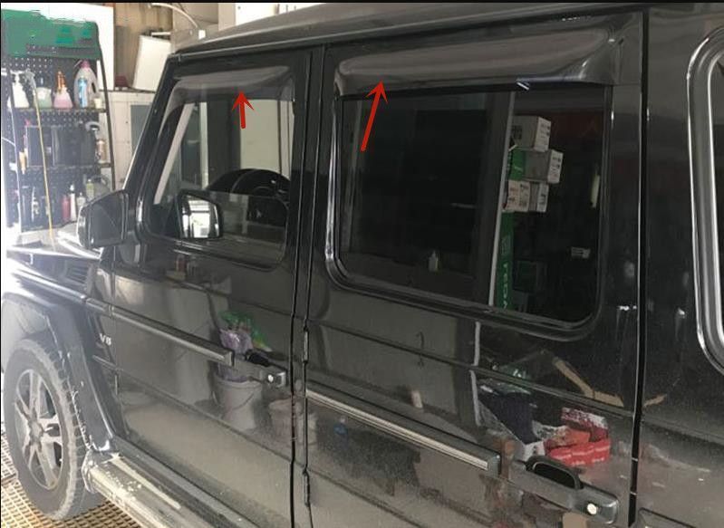 メルセデス ベンツ Gクラス W463型 G500 G63AMG G65AMG 2009-2018 ドア サイド ウインドウ バイザー サイド ガーニッシュ 雨避け