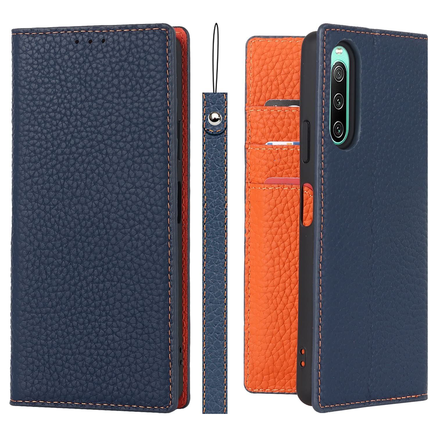 【特価商品】エクスペリア ソニー スマホケース 10 10 手作り柔らかい 4代 内蔵マグネット スタンド機能 so52c カード収納 10IV 携帯カバー Xperia Xperia ストラップ付 Sony 財布型カバー ヘッドフォ
