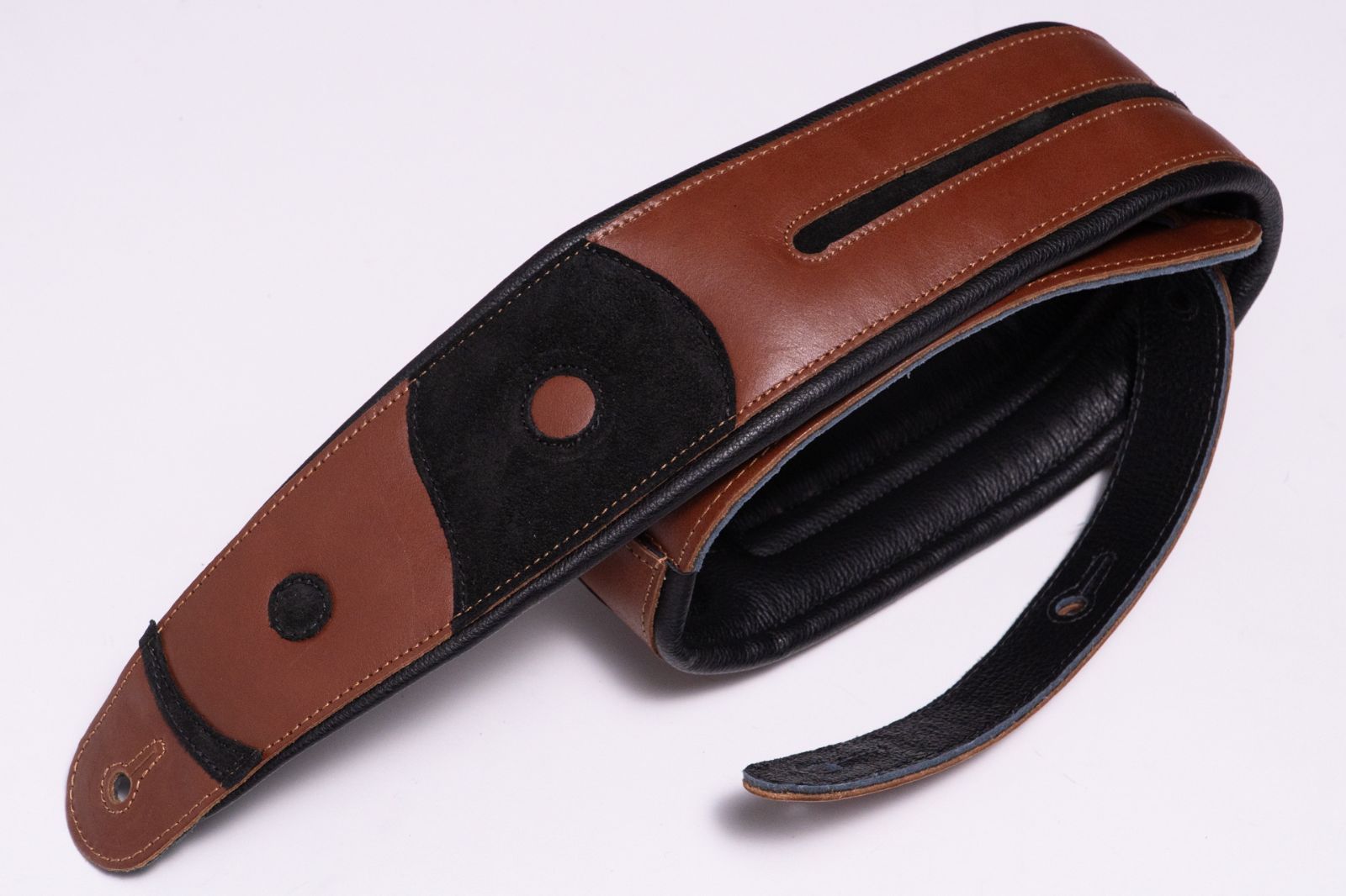 new ERGOSTRAPS | Padded Ying Yang Whisky brown | Black suede details 3 YY301-br-bks regular GIB横浜