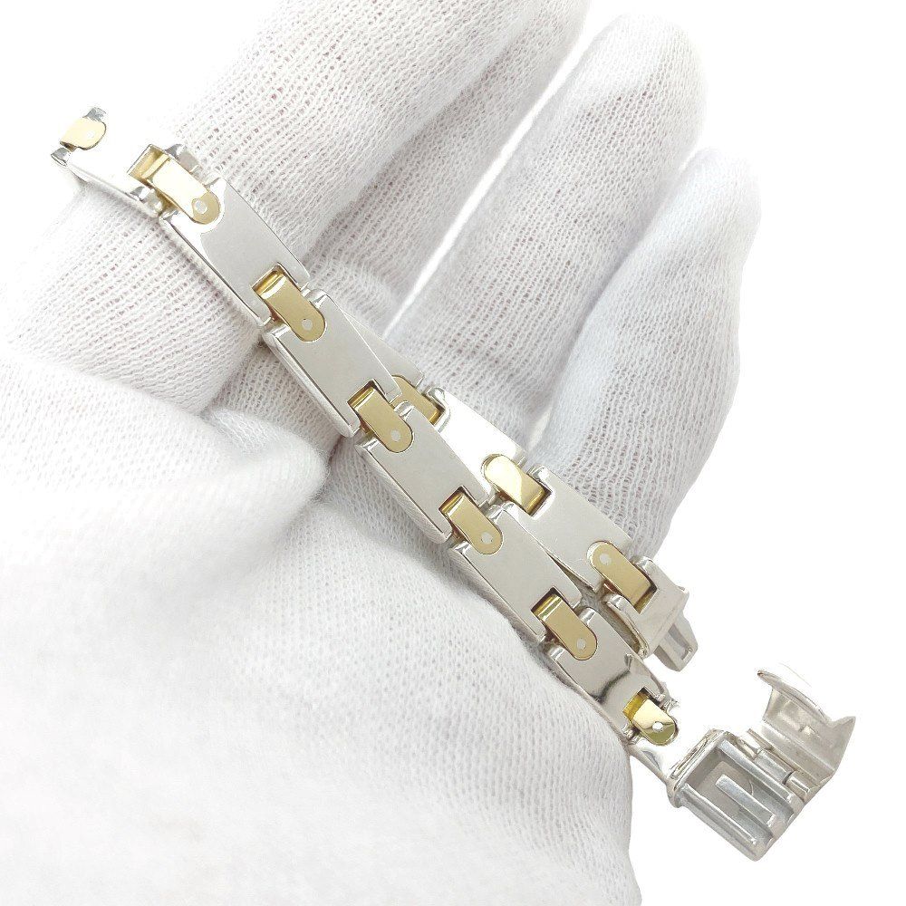 ◆お値打ち品◆　■新同■磨き済■　ティファニー H リンク ブレスレット コンビ シルバー ゴールド 925 SV YG K18  【146923】△ □新同□磨き済□ ティファニー H リンク ブレスレット コンビ