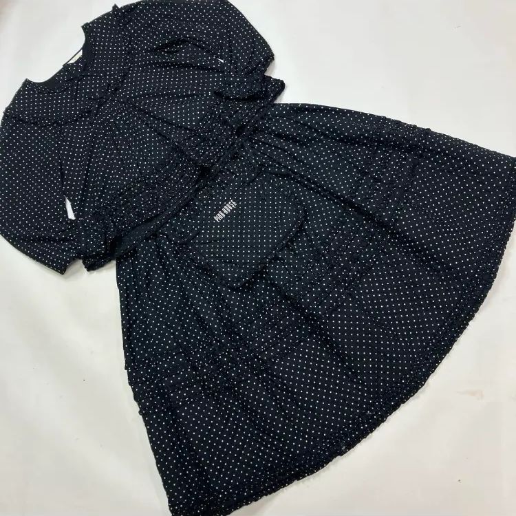 のみ ピンクハウス 黒 ドット ブラウス ポーチ付きスカートset