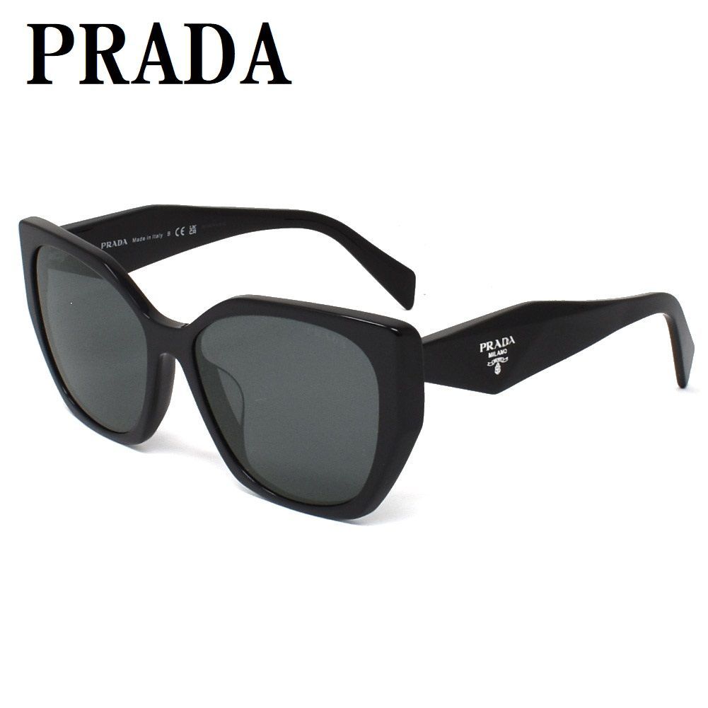 極美品 PRADA サングラス PR19ZSF 1AB5S0 56 PRADA PR 19ZSF 1AB5S0 Black Dark Grey Women's 56 mm