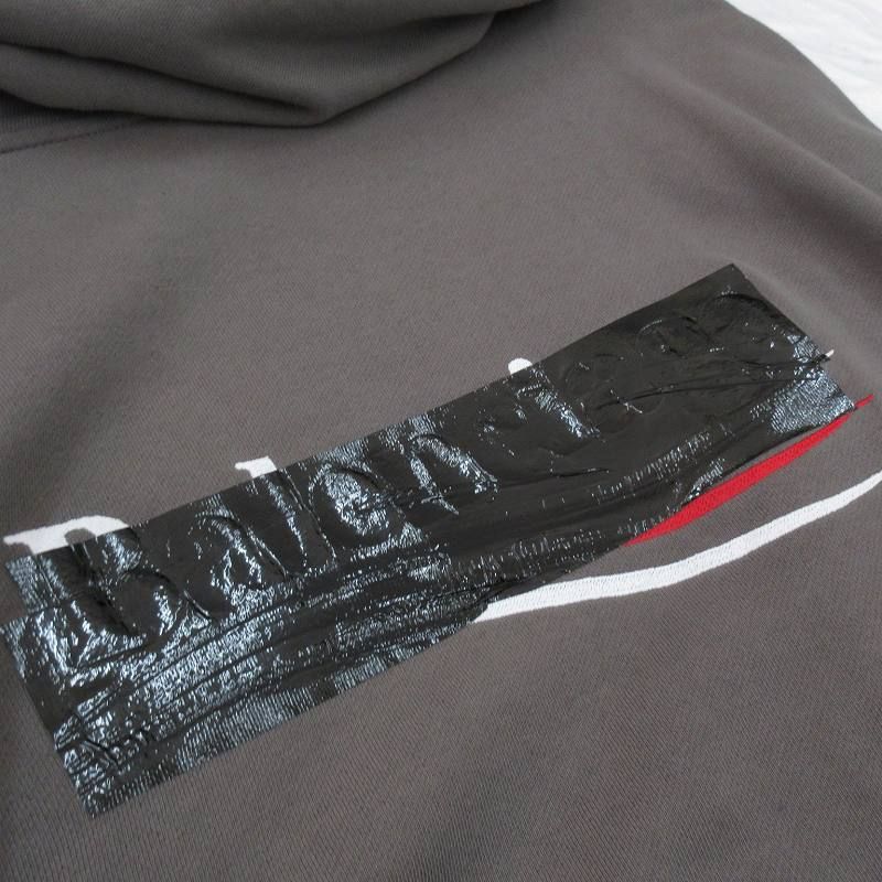 22AW】BALENCIAGA Gaffer ロゴ フリース フーディ コットン