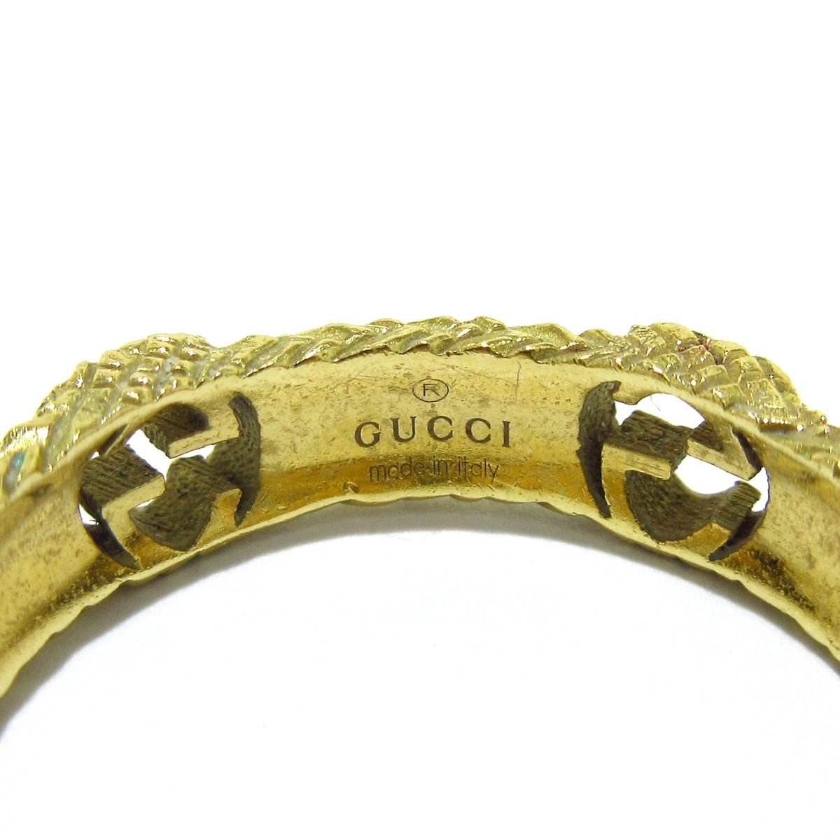 グッチ　指輪　リング　表記21 GUCCI ロゴ インターロッキングG 磨き済 Brandol / GUCCI グッチ リング インターロッキング Gリング 21