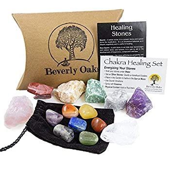 Beverly Oaks Energy Infused Natural Raw Healing Crystals and Tumbled Stones - Chakra Stones For Crystal Healing - The Ultimate Cha