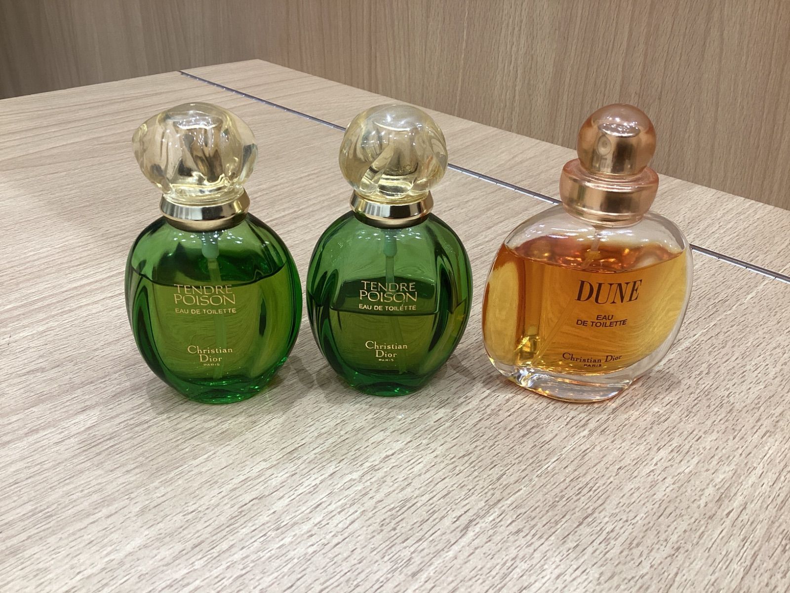 クリスチャンディオール　DUNE 3本セット　オードトワレ　レア　100ml クリスチャンディオール DUNE 3本セット オードトワレ レア 100ml香水