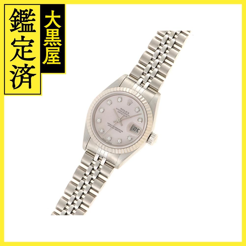 ROLEX　ロレックス　デイトジャスト　79174NG　ピンクシェル10PD文字盤　ホワイトゴールド/ステンレス　WG/SS　P番　レディース　 2002年頃　自動巻き　2146000386763【432】