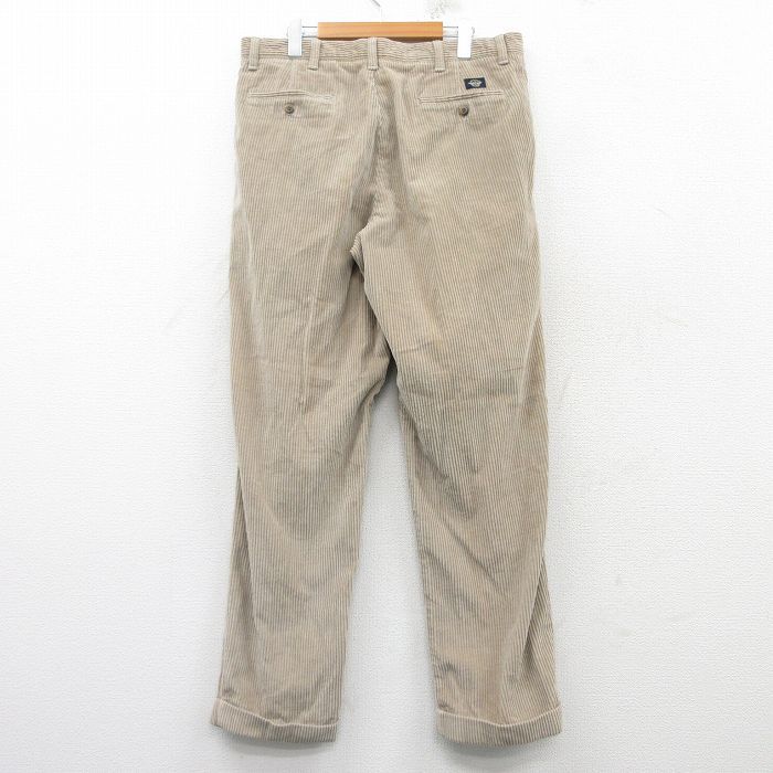 W37/古着 ドッカーズ コーデュロイ パンツ メンズ 00s 太畝 ベージュ