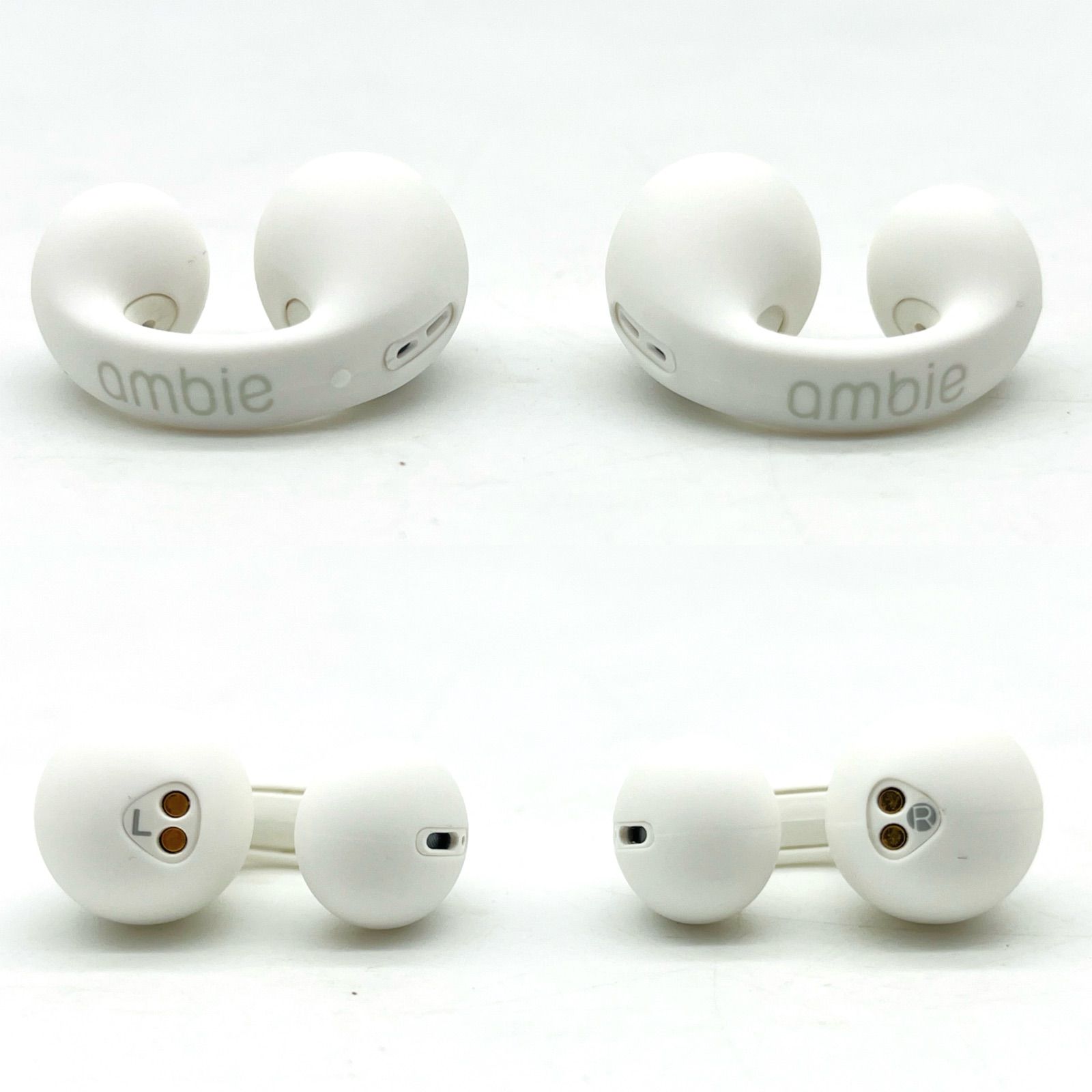 ambie AM-TW01 sound earcuffs （アンビー サウンド イヤカフ）耳をふさがないながら聴き/完全ワイヤレス WHITE -  メルカリ