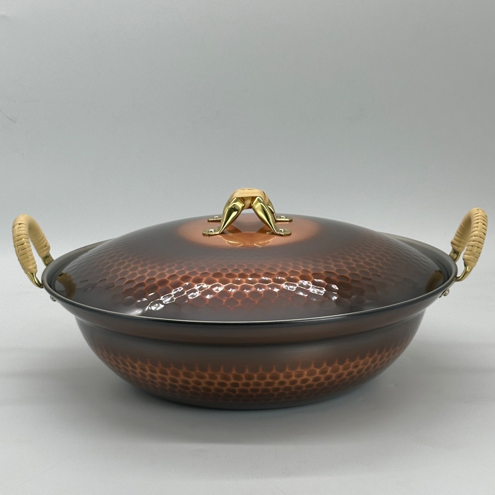 新品未使用 IH対応 ガス火対応 銅製 ちり鍋 蓋付き 両手鍋 和食器 調理器具 新品未使用 IH対応 ガス火対応 銅製 ちり鍋 蓋付き 両手鍋 和食器 調理