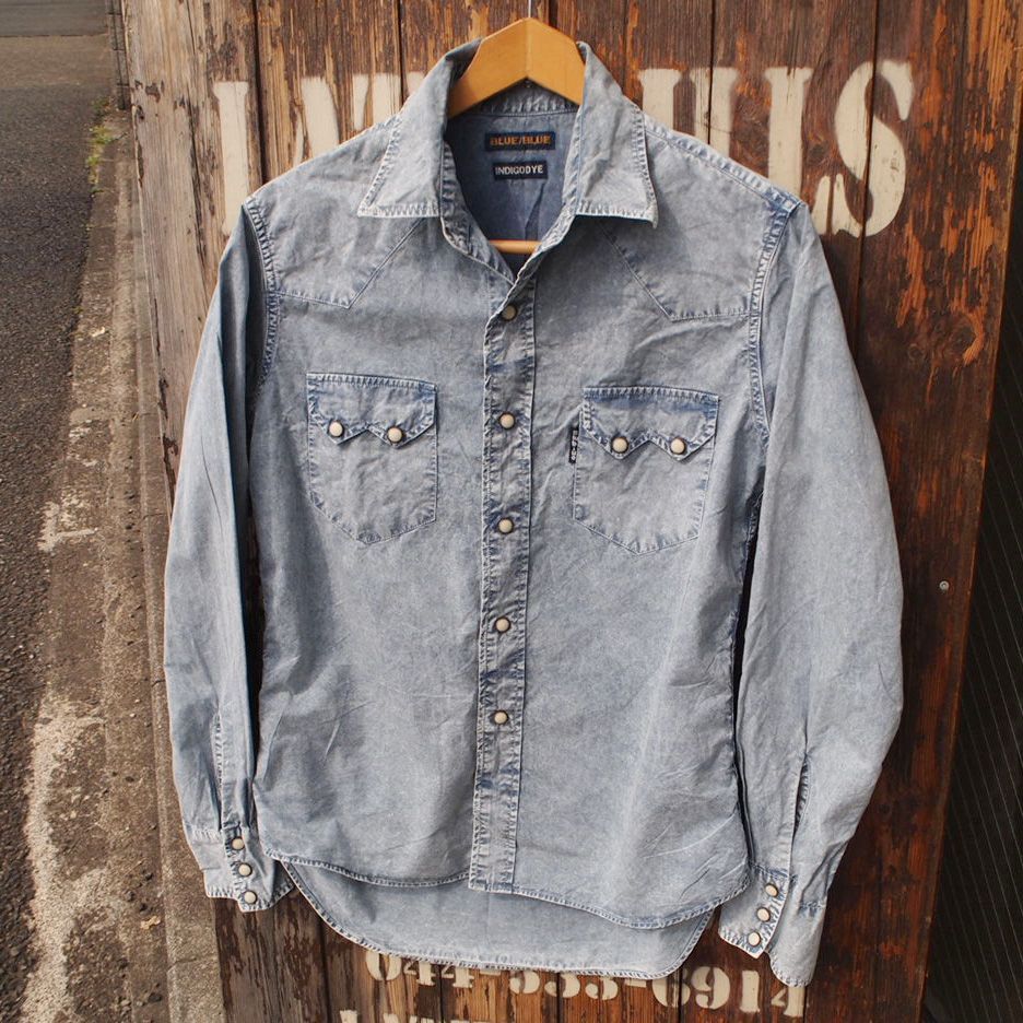 新品　BLUEBLUE インディゴシャツ　M BLUE BLUE｜ブルーブルー インディゴ シャツ ハリウッドランチ