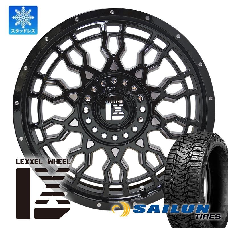 取付ナット込!! JL JK ラングラー スタッドレス タイヤホイールセット 17インチ SAILUN WST3 265/65R17 4本セット ノーマル車高対応サイズ スタッドレスタイヤ