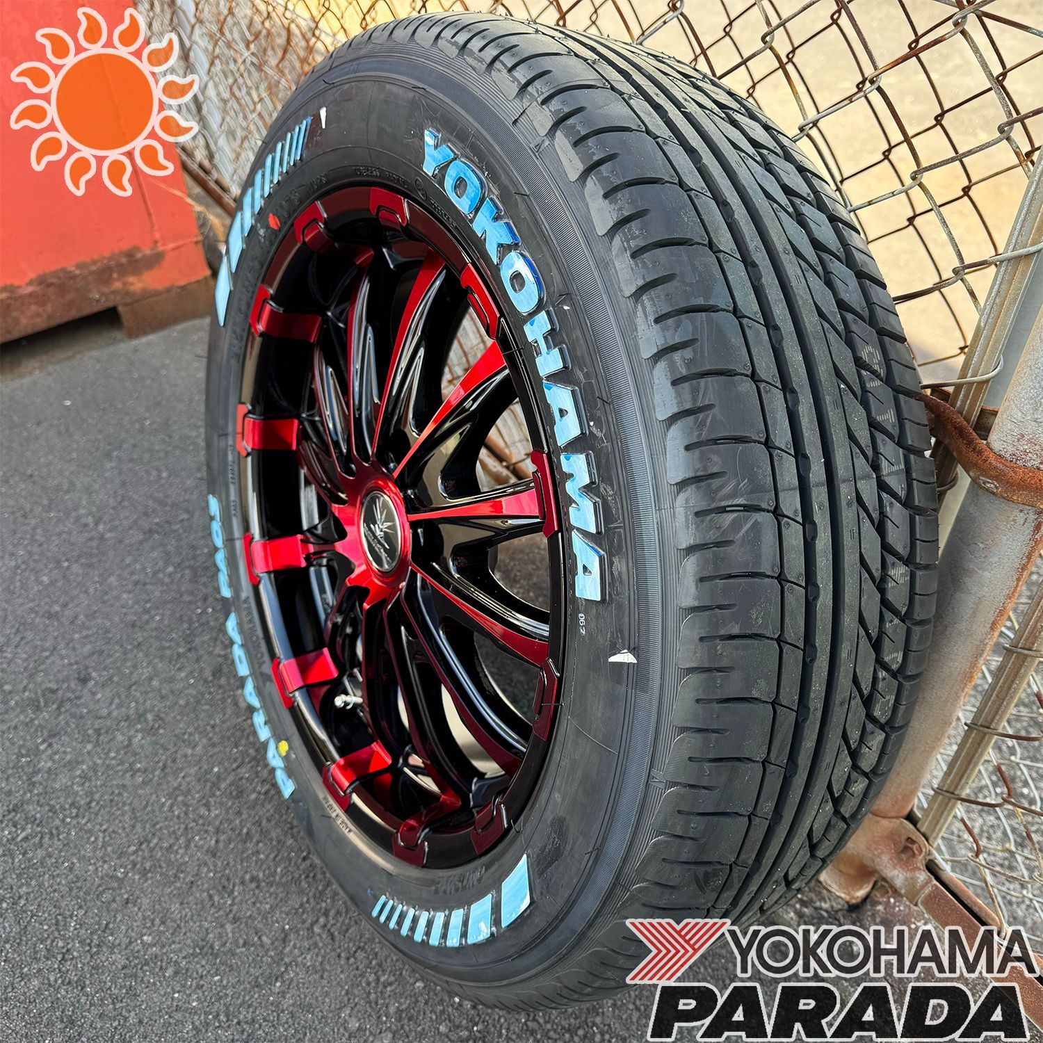 YOKOHAMA PARADA PA03 17インチホイールセット PARADA 車検対応 17インチ タイヤホイールセット 200系