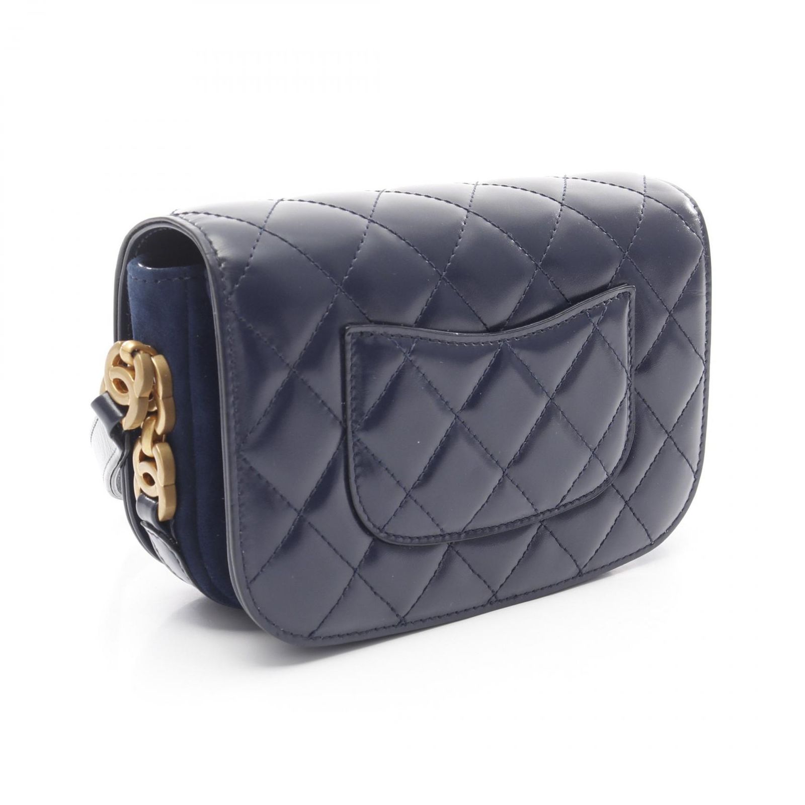 シャネル CHANEL ショルダーバッグ マトラッセ AS3396 ネイビー レザー