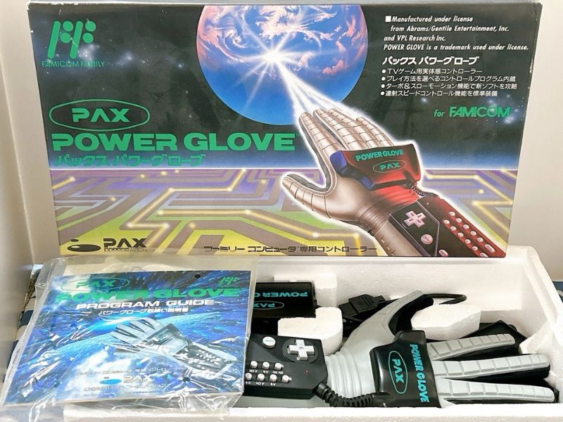 ♥ PAX パワーグローブ POWER GLOVE ファミコン用 コントローラー 任天堂 Nintendo Famicom Japan Boxed Manual 箱 説明書 完品 レトロゲーム 周辺機器 当時物 アクセサリー