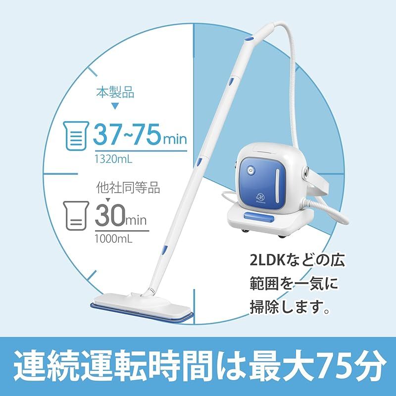Mistim スチームクリーナー高圧蒸気洗浄3way家庭用 18点1320mL