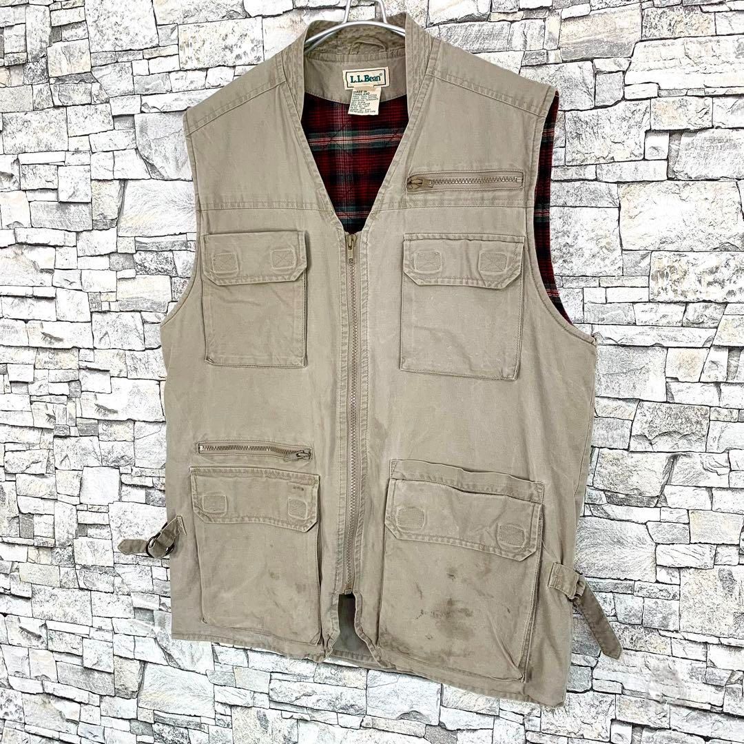 L.L.BEAN エルエルビーン フィッシングベスト チェック柄