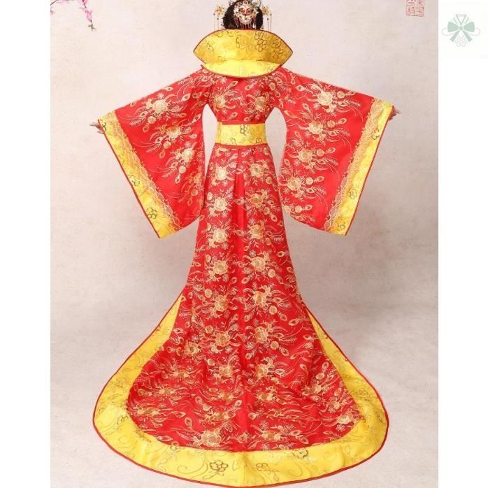 マキシ丈チャイナドレス スパンコール刺繍中国古代宮廷衣装