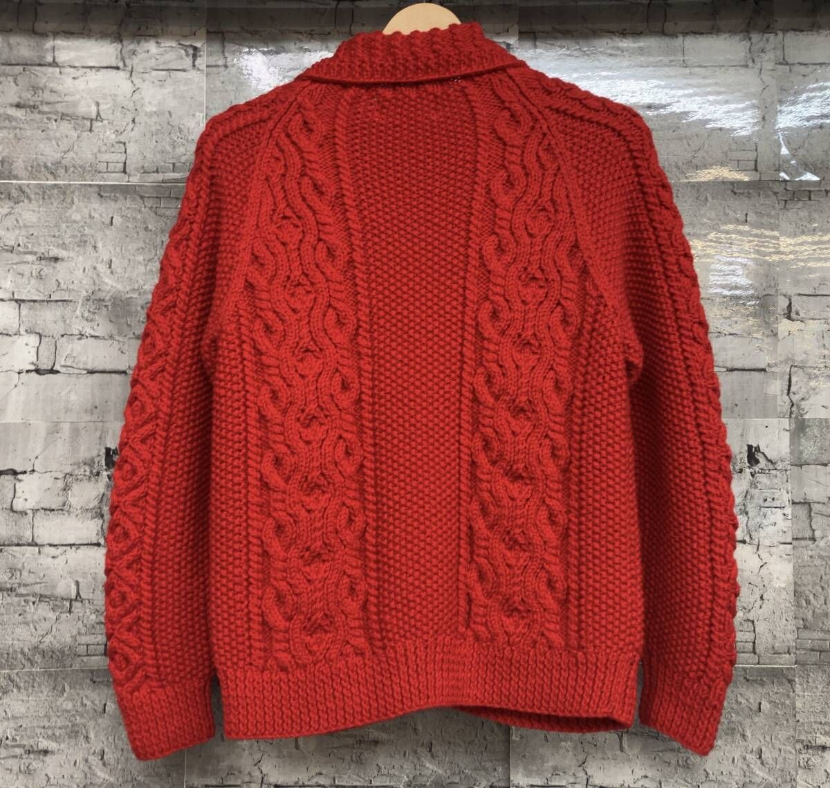 INVERALLAN ウールカーディガン レッド 送料無料]「INVERALLAN」 3A STANDARD LUMBER CARDIGAN Col. Holly