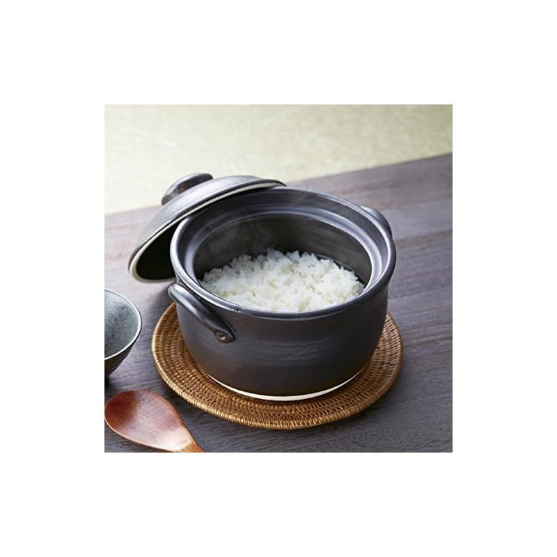 たまご様 中古】千陶 ぷくぷく ご飯土鍋 炊飯鍋 一重蓋 3合炊き 日本製 黒