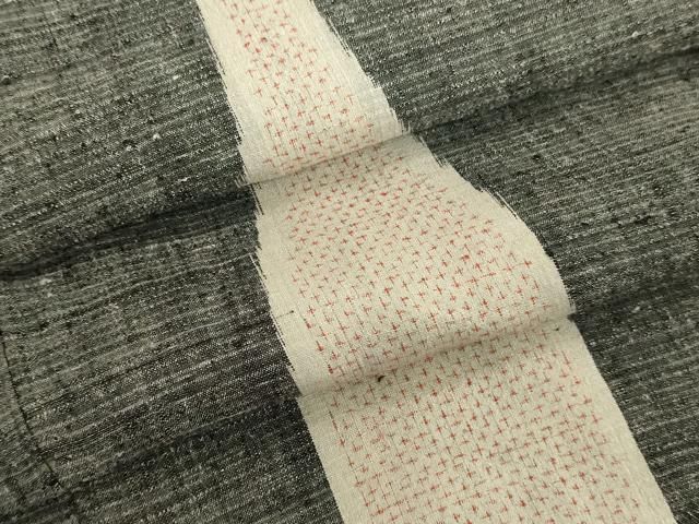 平和屋着物▽本場結城紬 重要無形文化財 単衣 立涌文 正絹 逸品