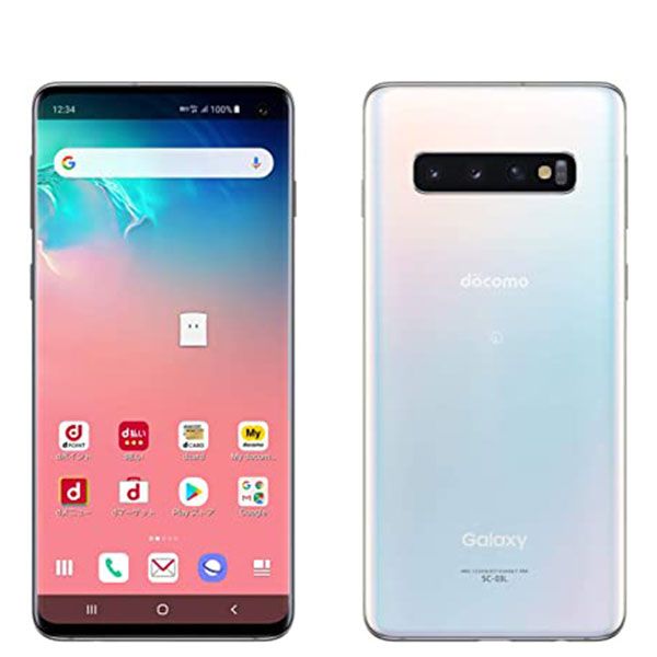 中古】 SC-03L Galaxy S10 プリズムホワイト SIMフリー 本体 ドコモ ...