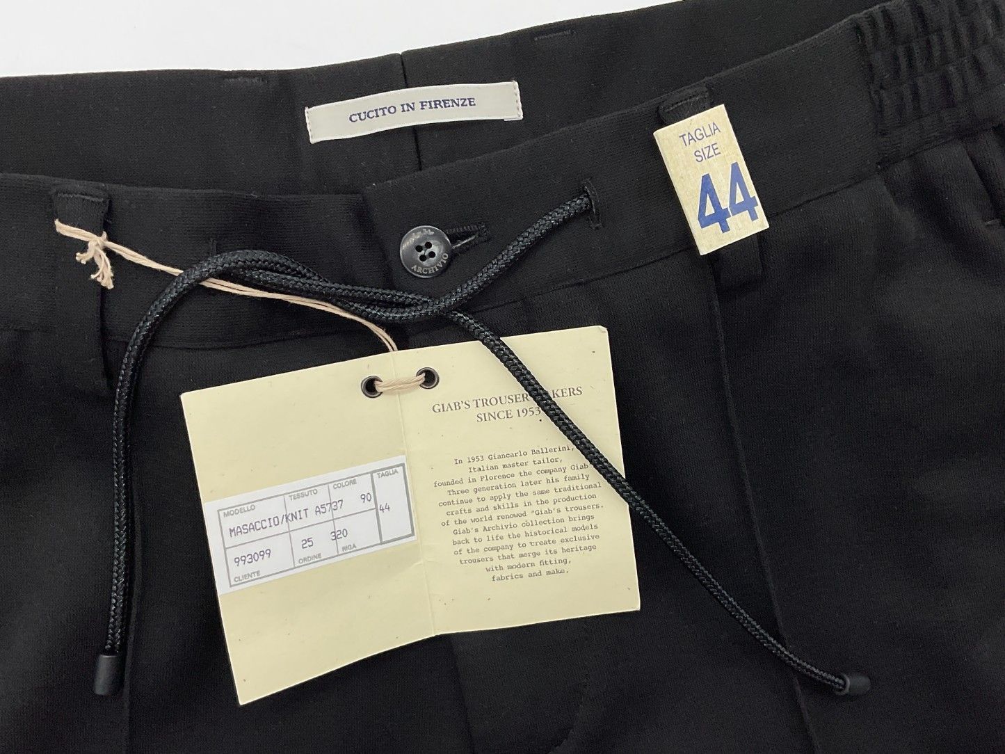 未使用 giab's ARCHIVIO ジャブスアルキビオ 44 ブラック マサッチョ