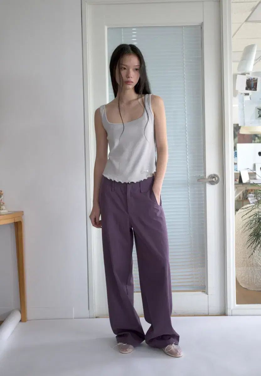 overdue flair オーバーデューフ パンツ COLOR WIDE PANTS_BERRY PERRY
