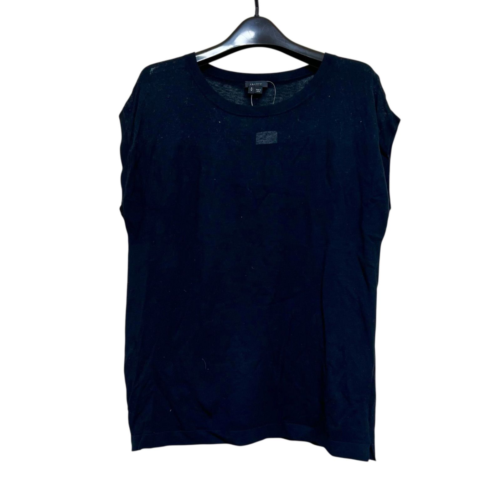 美品 セオリー 25SS BOAT NECK TOP ノースリーブ ブラック 美品 セオリー 25SS BOAT NECK TOP ノースリーブ ブラック