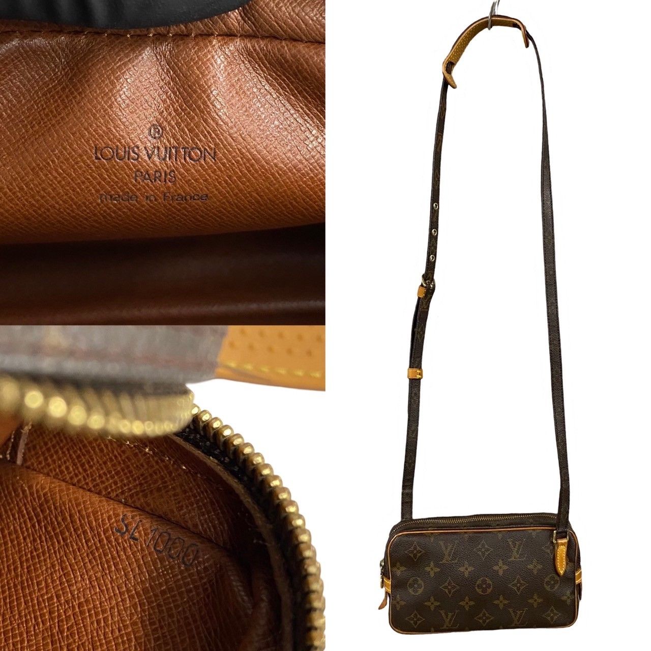 極 美品 LOUIS VUITTON ルイヴィトン マルリーバンドリエール モノグラム レザー 本革 ミニ ショルダーバッグ ポシェット ブラウン  18170 - メルカリ