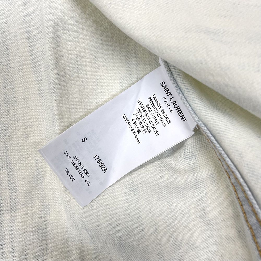 サンローラン パリ SAINT LAURENT PARIS デニムシャツ スタッズ XS/S/M
