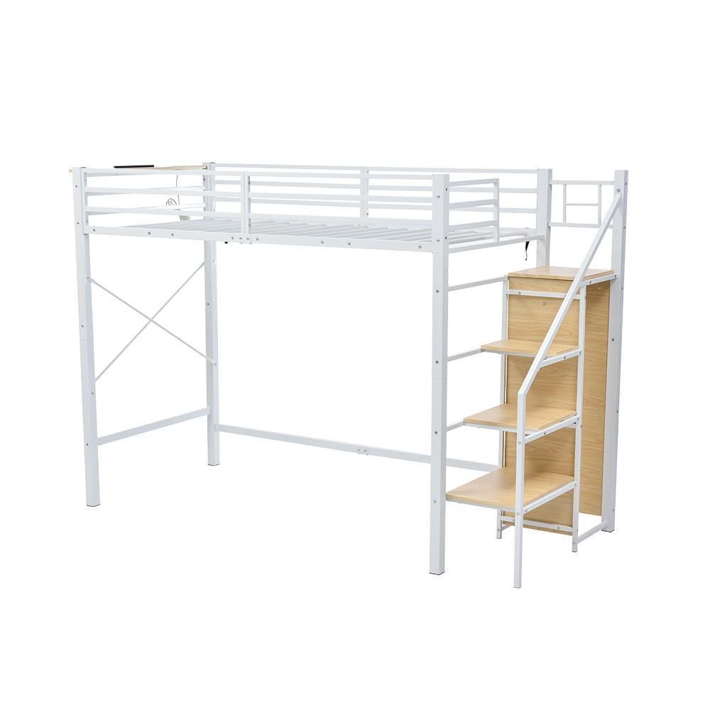 システムベット ロフトベッド シングル コンセント付 収納付き 耐荷重150kg BTM ロフトベッド シングル システムベット コンセント付き 収納