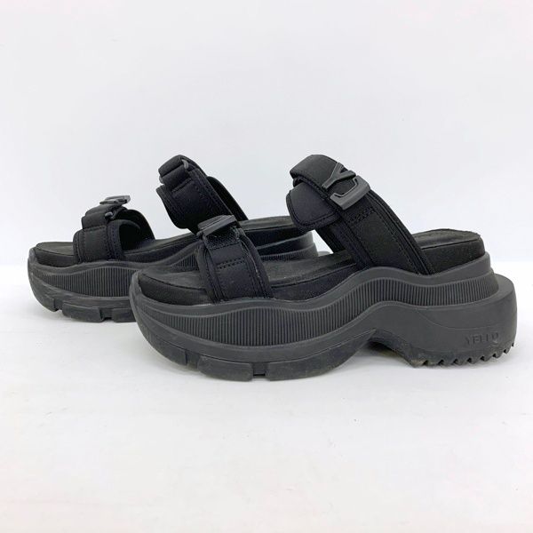 YELLO TOKYO BLACK SINGLE SNEAKER SANDALS サンダル シューズ