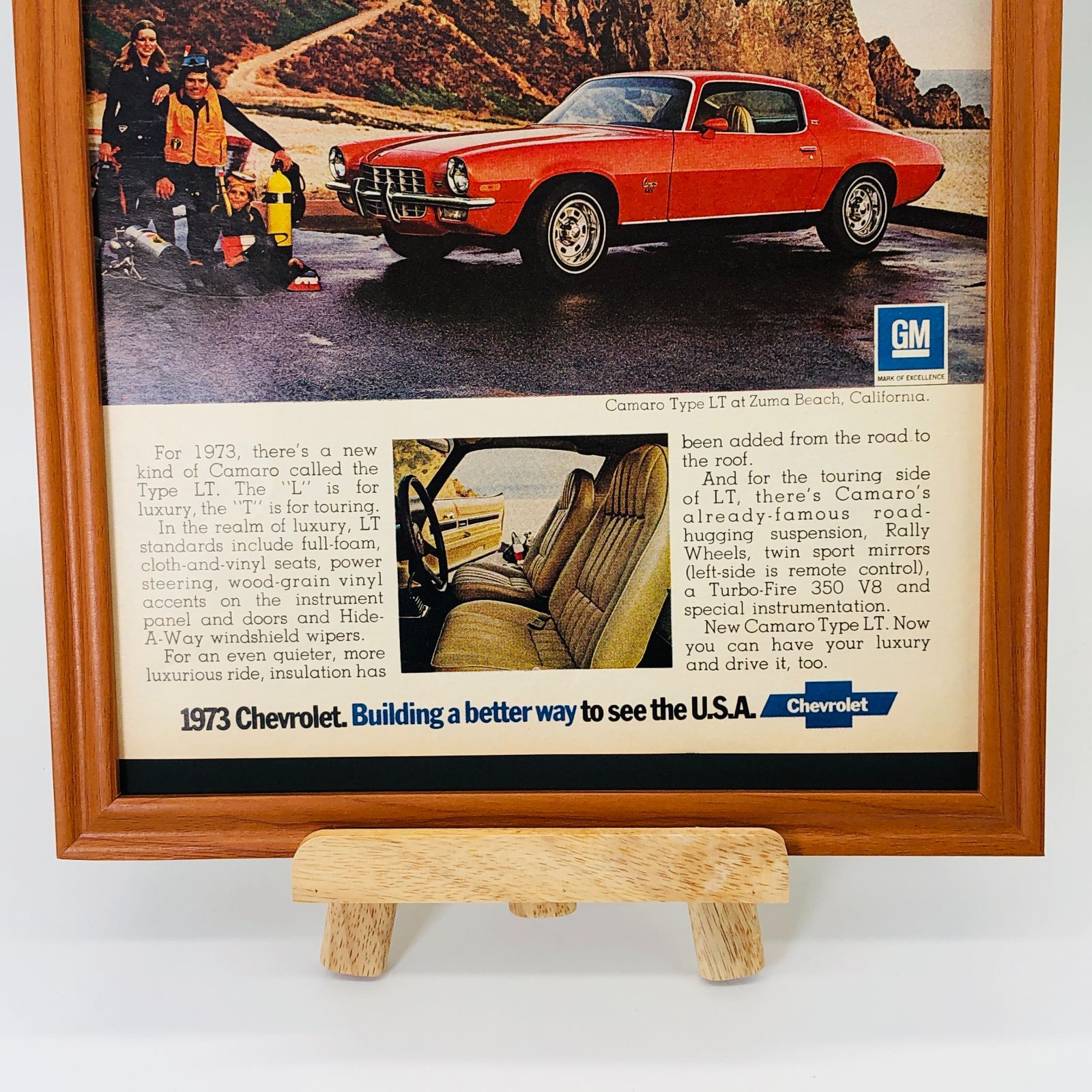 ビンテージ 広告 ポスター フレーム付 【当時物】 『 GM シボレー 』 1960's オリジナル アメリカ 輸入 雑貨 ヴィンテージ 雑誌  アドバタイジング レトロ ( AZ1083 ) - メルカリ