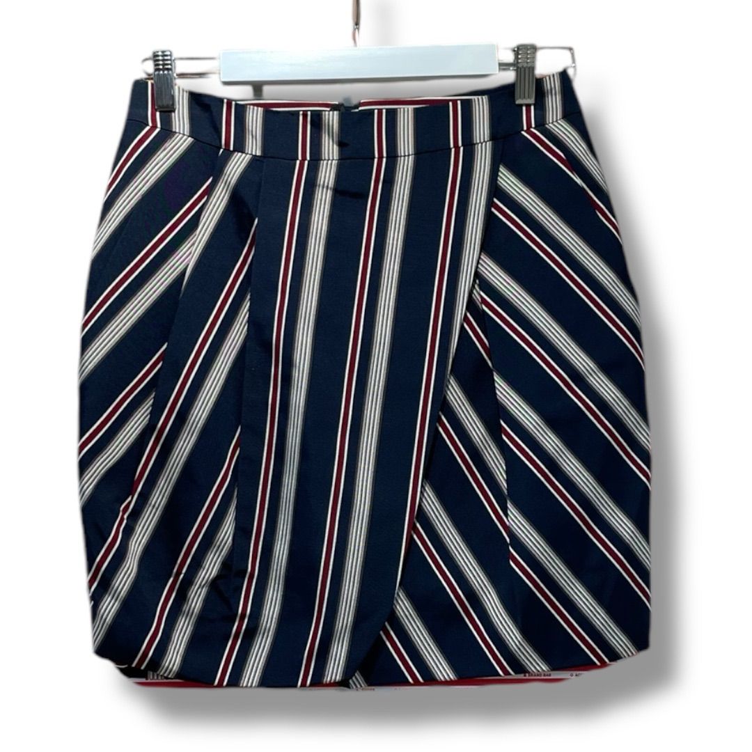 赤と白のストライプ ミニスカート 美品】Jack Bunny(ジャックバニー) スカート 赤白ストライプ レディース 2 263-1134508 ゴルフ用品