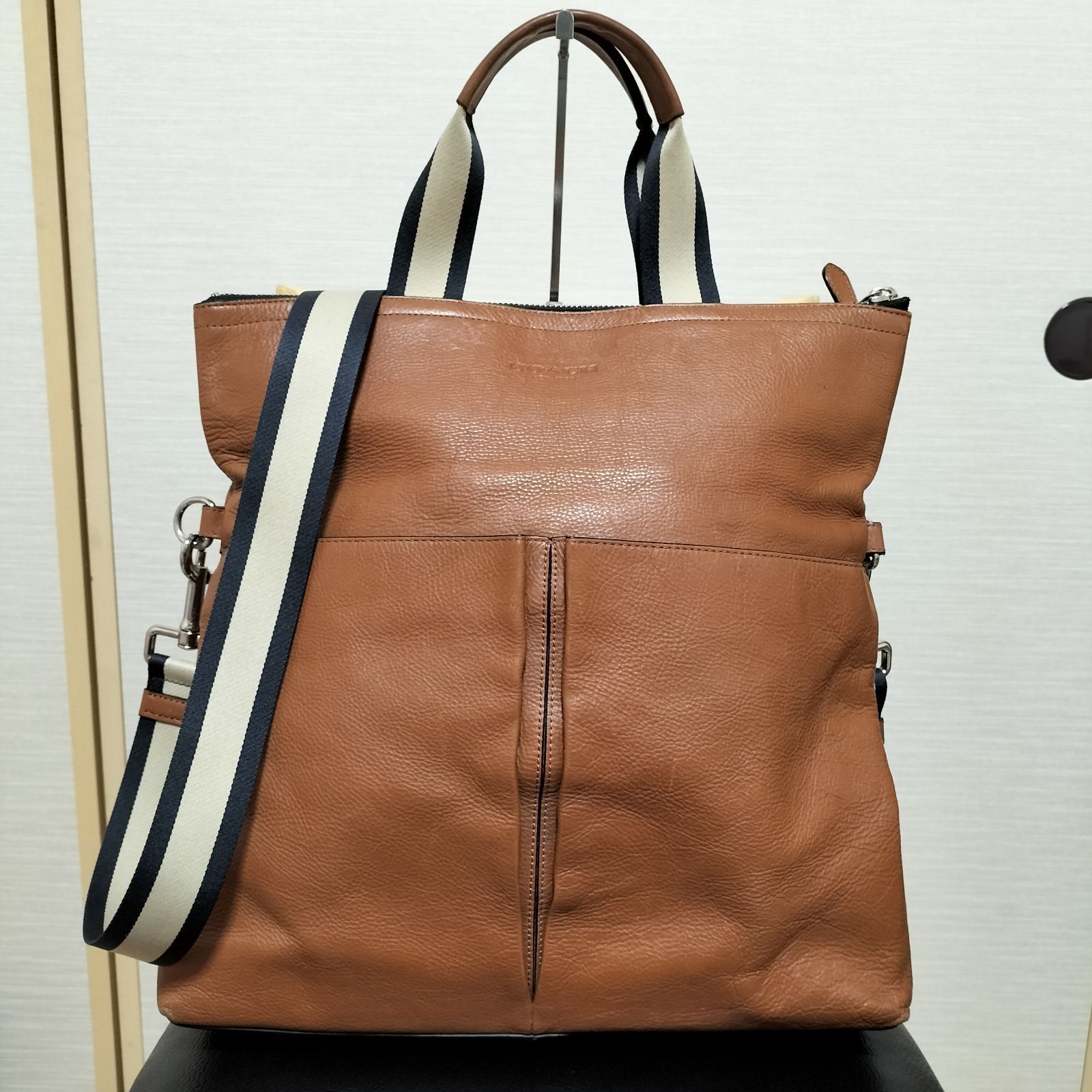 【けにおさま専用】コーチ フォルドオーバー 2way トートバッグ ヘリテージ COACH 2WAY フォルド オーバー トートバッグ ヘリテージウェブ