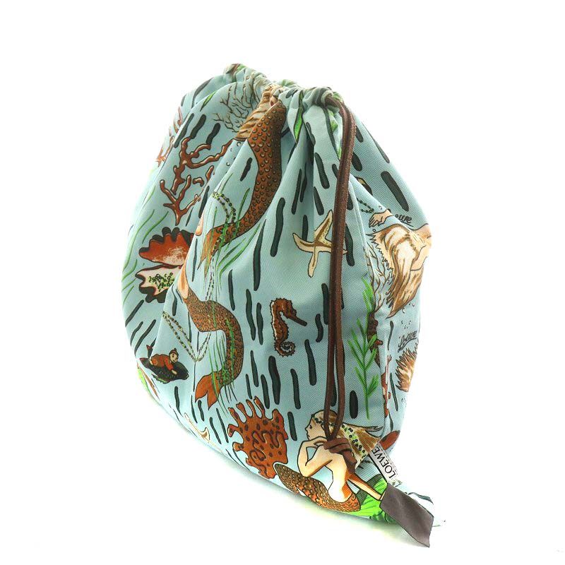 ロエベ ドローストリングポーチ マーメイド