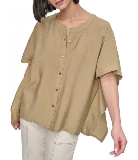 売れ筋商品|||ダナ キャラン ニューヨーク カットソー トップス レディース Women's Flowy Voile Top Pale Moss 送料無料】 ダナキャラン レディース シャツ トップス DKNY by