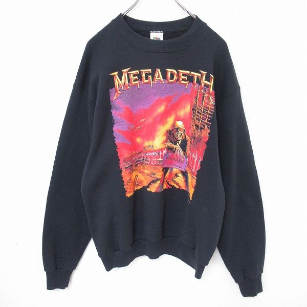 FRUIT OF THE LOOM フルーツオブザルーム×メガデス スウェット トレーナー L a967205ss