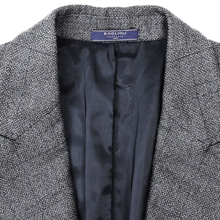 美品LARDINI ウールモヘア チェック柄 テーラードジャケット M 美品LARDINI ウールモヘア チェック柄 テーラードジャケット M