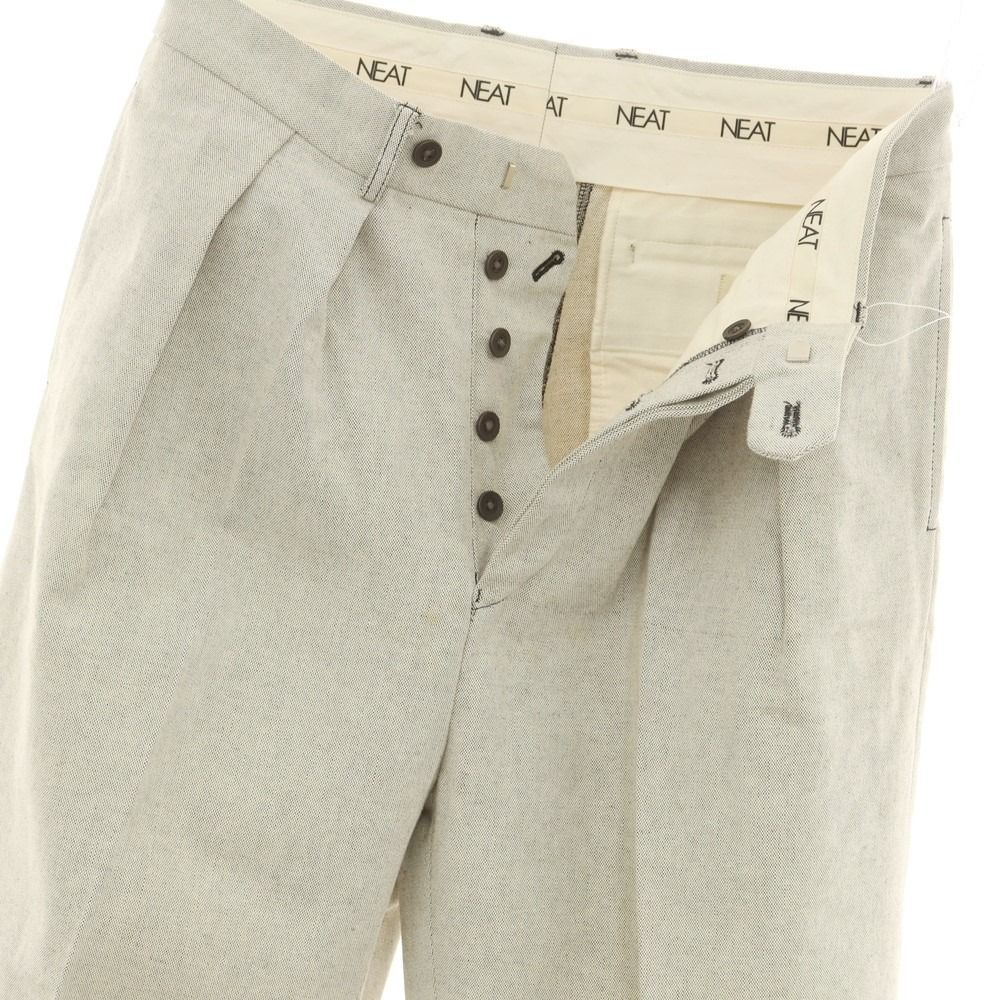 中古】ニート NEAT コットン ワイド カジュアルスラックスパンツ