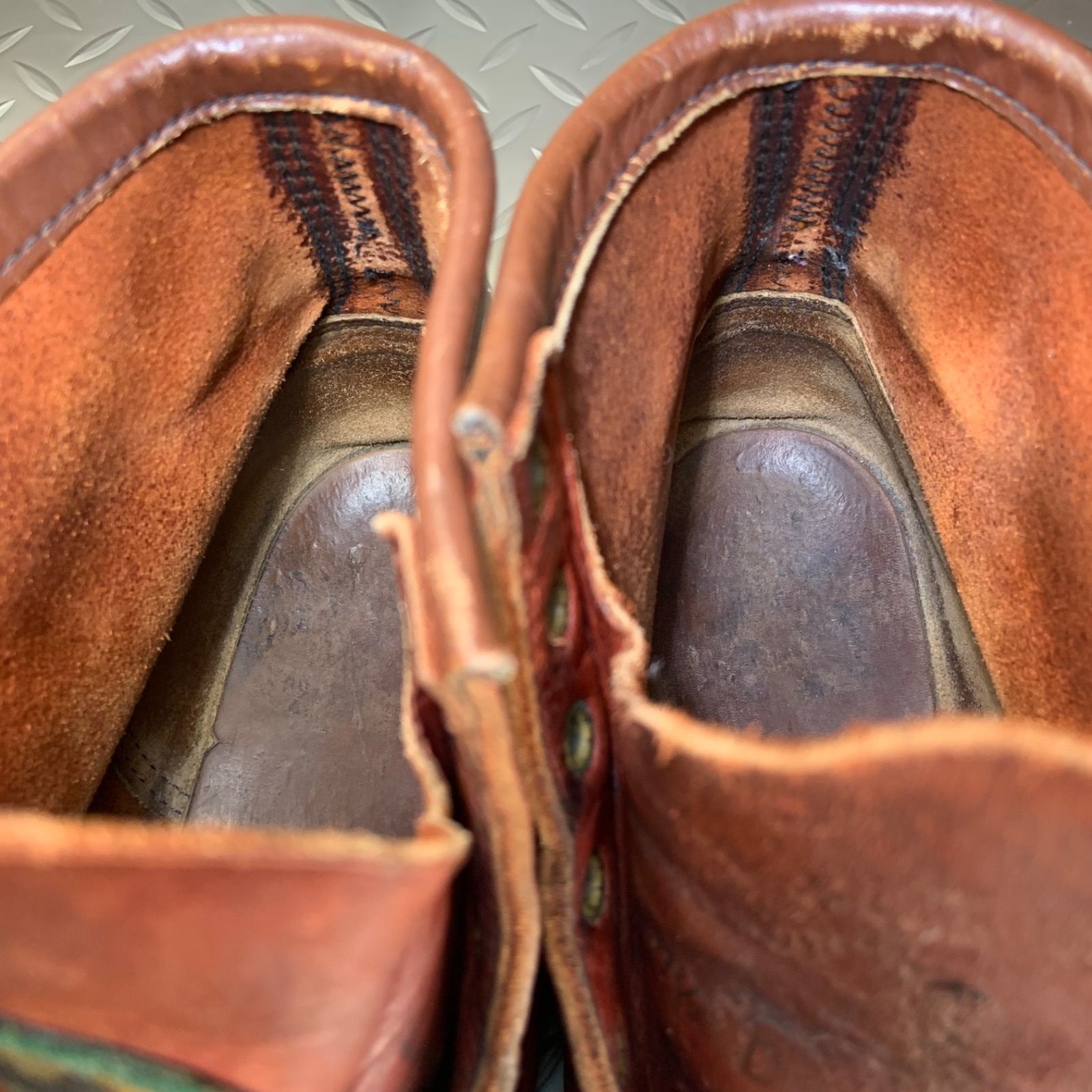 ☆REDWING 875 半円犬タグ 1995年製 US7.5D JP25.5㎝ VINTAGE レッド
