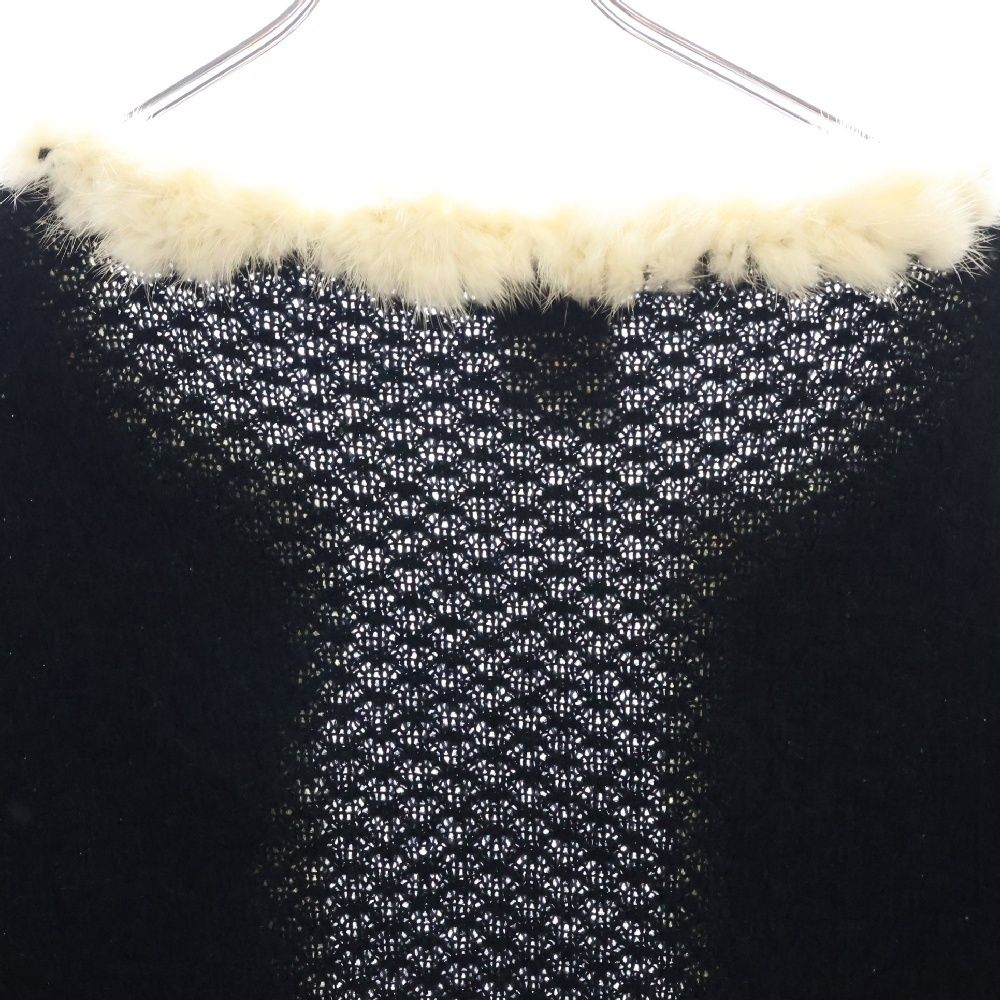 CHANEL (シャネル) ファー付きカーディガン ココマーク ニット