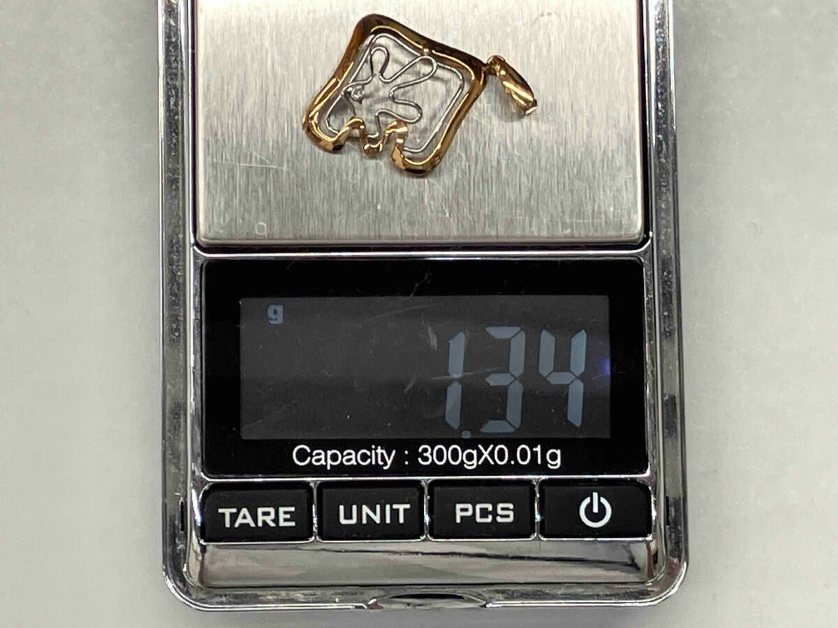 ✿ K18 Pt900 イエローゴールド プラチナ トップ 総重量1.34g アクセサリー